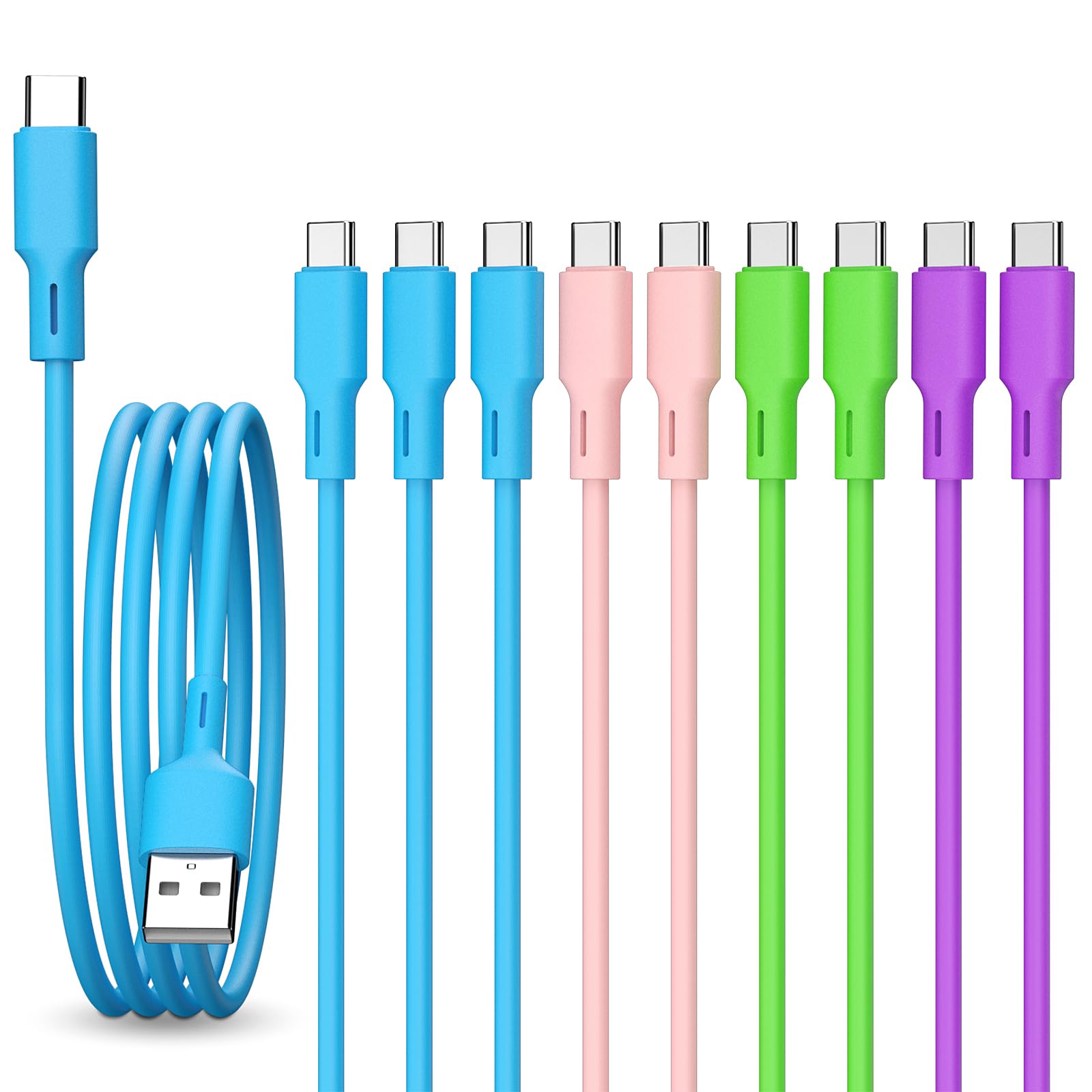 Amazon.co.jp: 素直な虹 USB C ケーブル タイプC Type-C 【1M・10本